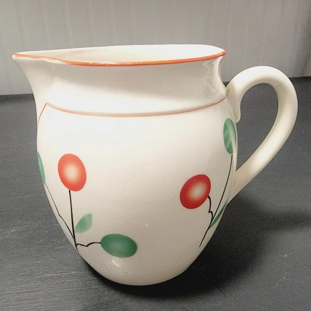 Vintage Hand Painted‎ Czechoslovakia Milk Pitcher